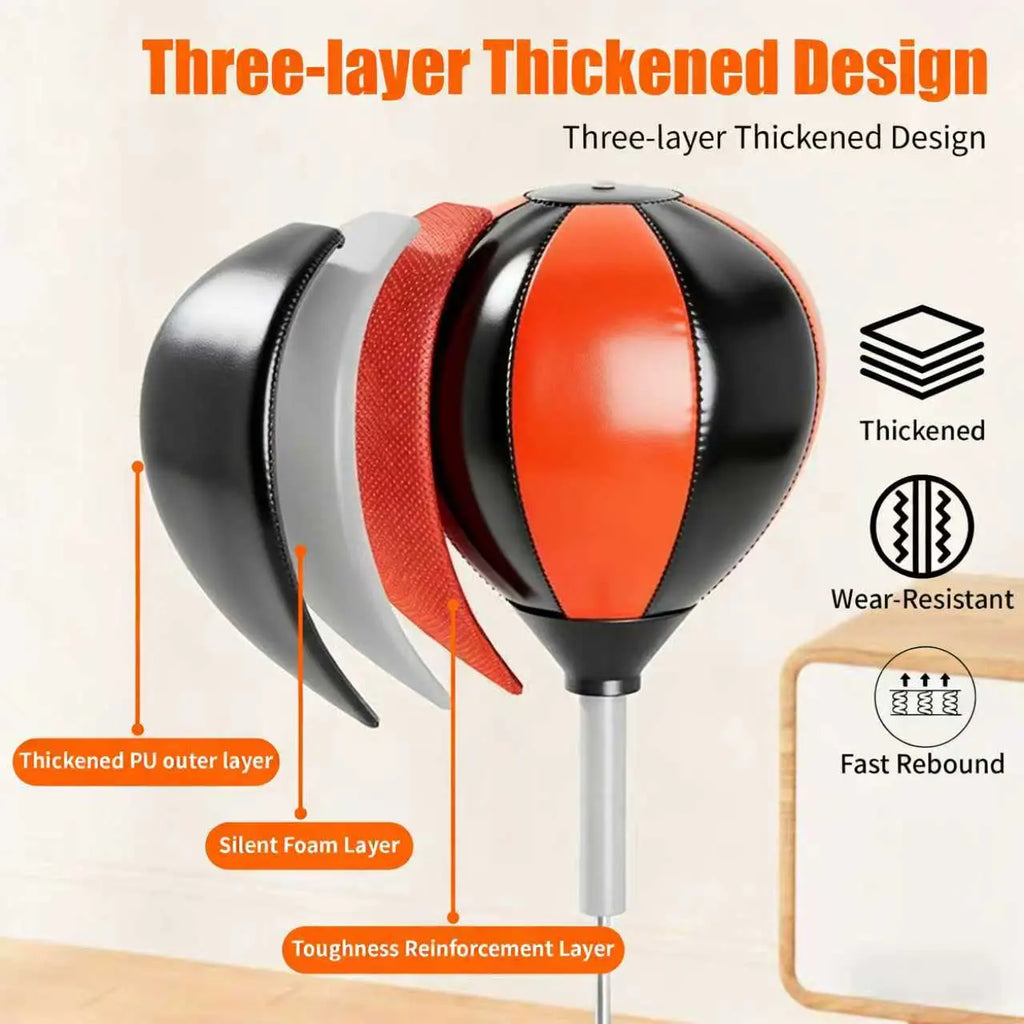 Adjustable Punching Bag with Stand for Teens and Adults - Speed Bag for Boxing Training, Stress Relief, and Fitness